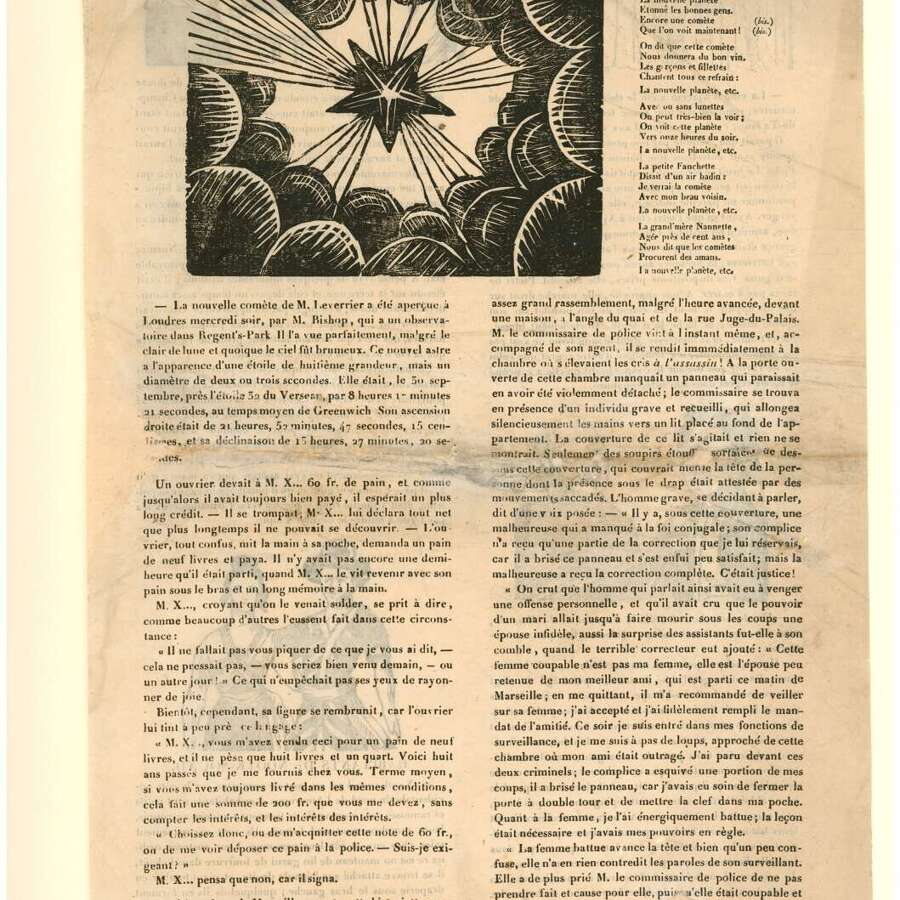 Comet of 1846 woodcut